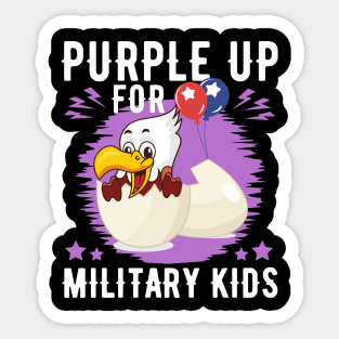 Purple Up For Military Kids Sticker